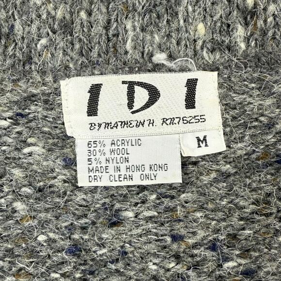 90's wool blend oversized deep v-neck sweater by IDI BY MATHEW H - Picture 7 of 16